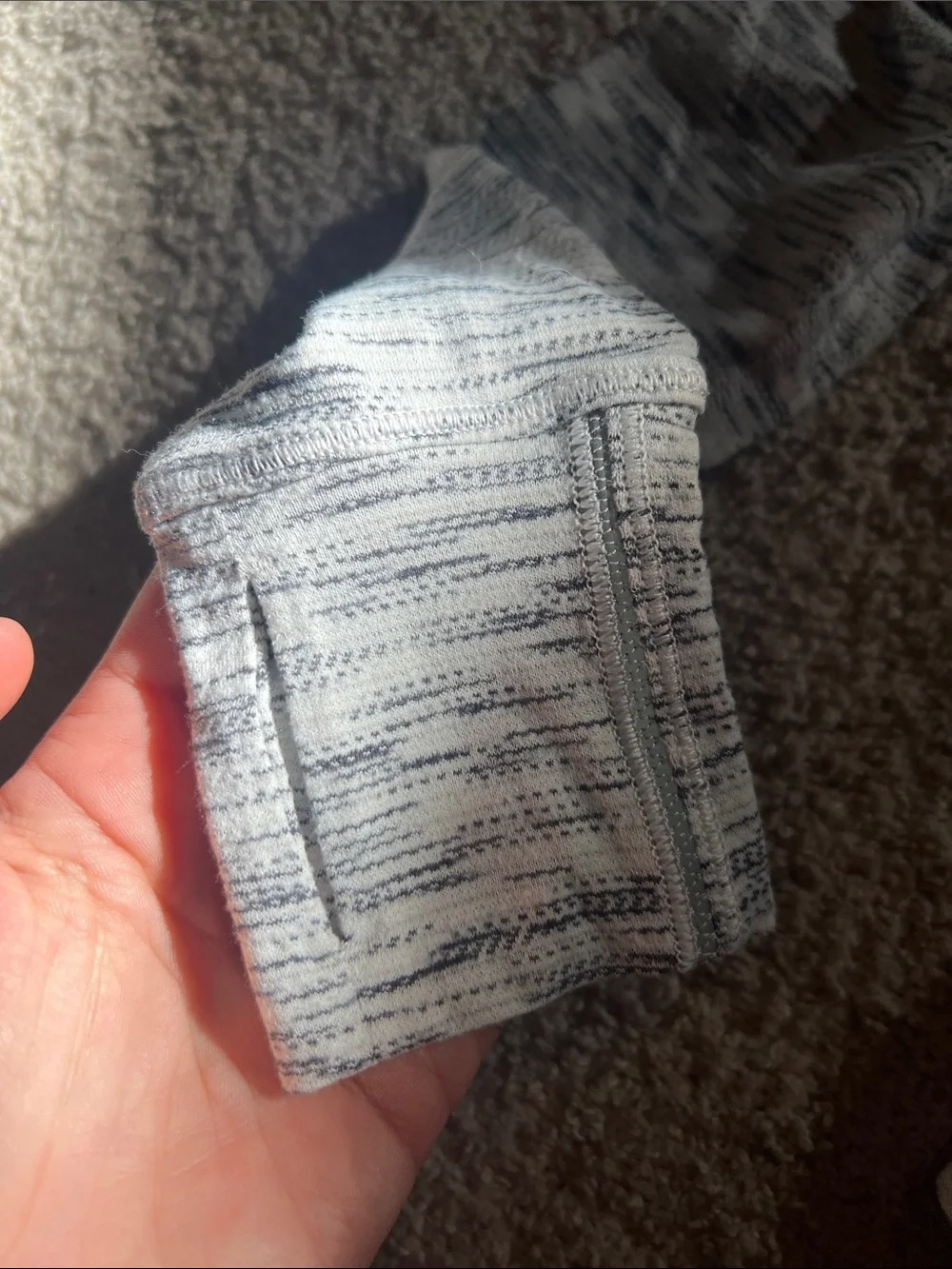 lululemon athletica Heathered Light Gray Crewneck Sweater